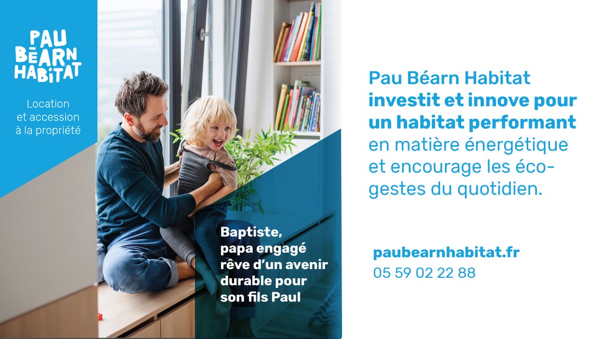 Pau Béarn Habitat accompagne les évolutions de la société dans une démarche de développement durable et contribue à améliorer la performance énergétique des logements. 

On a tous une bonne raison d'aller chez Pau Béarn Habitat !