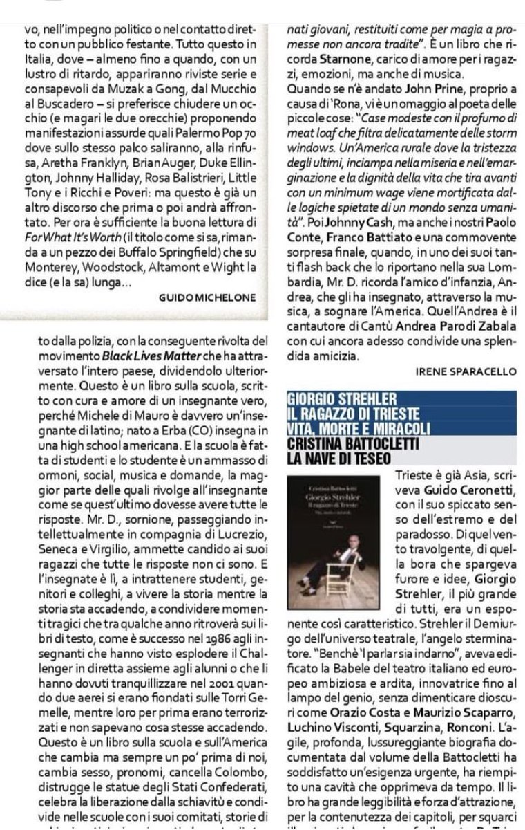 AbSpaghetti's tweet photo. È uscita sul #Buscadero di Ottobre la mia recensione al libro di Michele Di Mauro ’Insegnare alle ombre’

"E l'insegnante è lì a intrattenere studenti, a vivere la storia mentre la storia sta accadendo, a. condividere momenti che tra qualche anno ritroverà sui libri di testo…” https://t.co/SleTciw1Lz