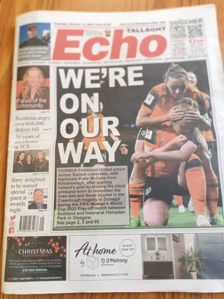 The Tallaght Echo winged its way to Cork overnight to celebrate #DLDday <a href="/RADLDcam/">RADLDcampaign</a> <a href="/iaslt/">IASLT</a> <a href="/FindingCharlie/">Finding Charlie's Voice</a> <a href="/BrendaMockler8/">Brenda Mockler</a> <a href="/SineadFinnSLT/">Sinéad Finn</a> <a href="/LehaneNeasa/">Neasa Lehane</a> 

What a great spead for #DLDday looking forward to the light up tonight <a href="/corkcitycouncil/">Cork City Council</a> 
<a href="/OpinionLine96/">96fm Opinion Line</a> <a href="/CorksRedFM/">Red FM</a> <a href="/C103Cork/">C103</a>