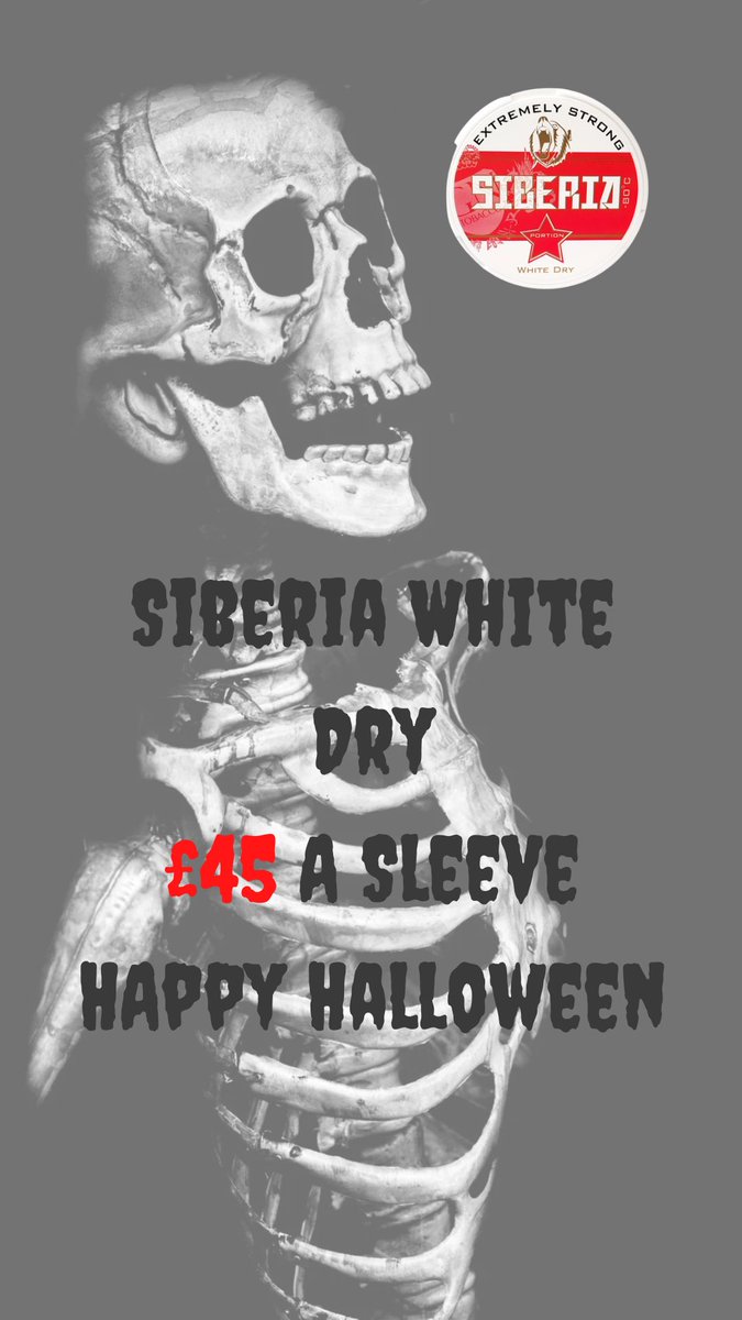 Halloween Special Starting Early! Siberia £45 a Sleeve including delivery 👻 #siberia #nicopods #snuslovers #fridayfeeling