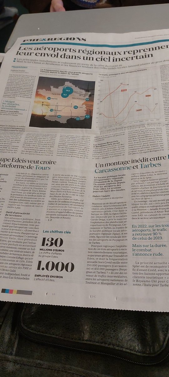 1 belle page dans <a href="/LesEchos/">Les Echos</a> sur les perspectives des aéroports régionaux cc <a href="/FrachetStephane/">Stéphane Frachet</a> <a href="/Hubertvialatte/">Hubert Vialatte</a> <a href="/BrunoTrevidic/">Bruno Trévidic</a> <a href="/etiennegoetz/">Etienne Goetz</a> <a href="/Romanet/">Augustin de Romanet</a> <a href="/Geographedumond/">Bruno Judde de Larivière</a> <a href="/GescheW/">Gesche Wüpper</a> <a href="/uaf_aeroports/">L'Union des Aéroports Français</a> @_rlg <a href="/lgayme/">Laurent Gayme</a> @Gate7tweet <a href="/Denis_Ferrand/">Denis Ferrand</a> <a href="/pchiambaretto/">Paul Chiambaretto</a>