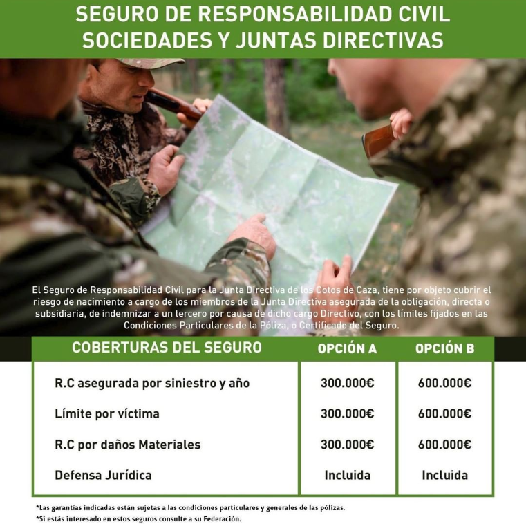 #Repost <a href="/Mutuasport/">MUTUASPORT</a> 
.
¿Su sociedad no tiene el seguro de Junta Directiva contratado con Mutuasport?
Contacta con tu federación de caza y aprovéchate del descuento si contrata el seguro del coto.

#MUTUASPORT #mutuadeseguros #seguros #seguroscaza #cazaseguro