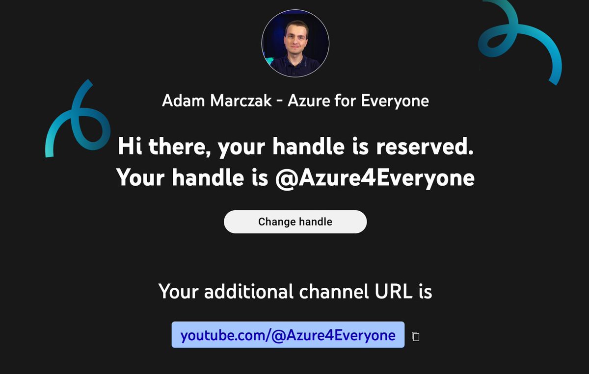 YouTube has handles now, neat! Should I go by Azure4Everyone, MarczakIO or by AdamMarczak.. hmmm 🤔😊