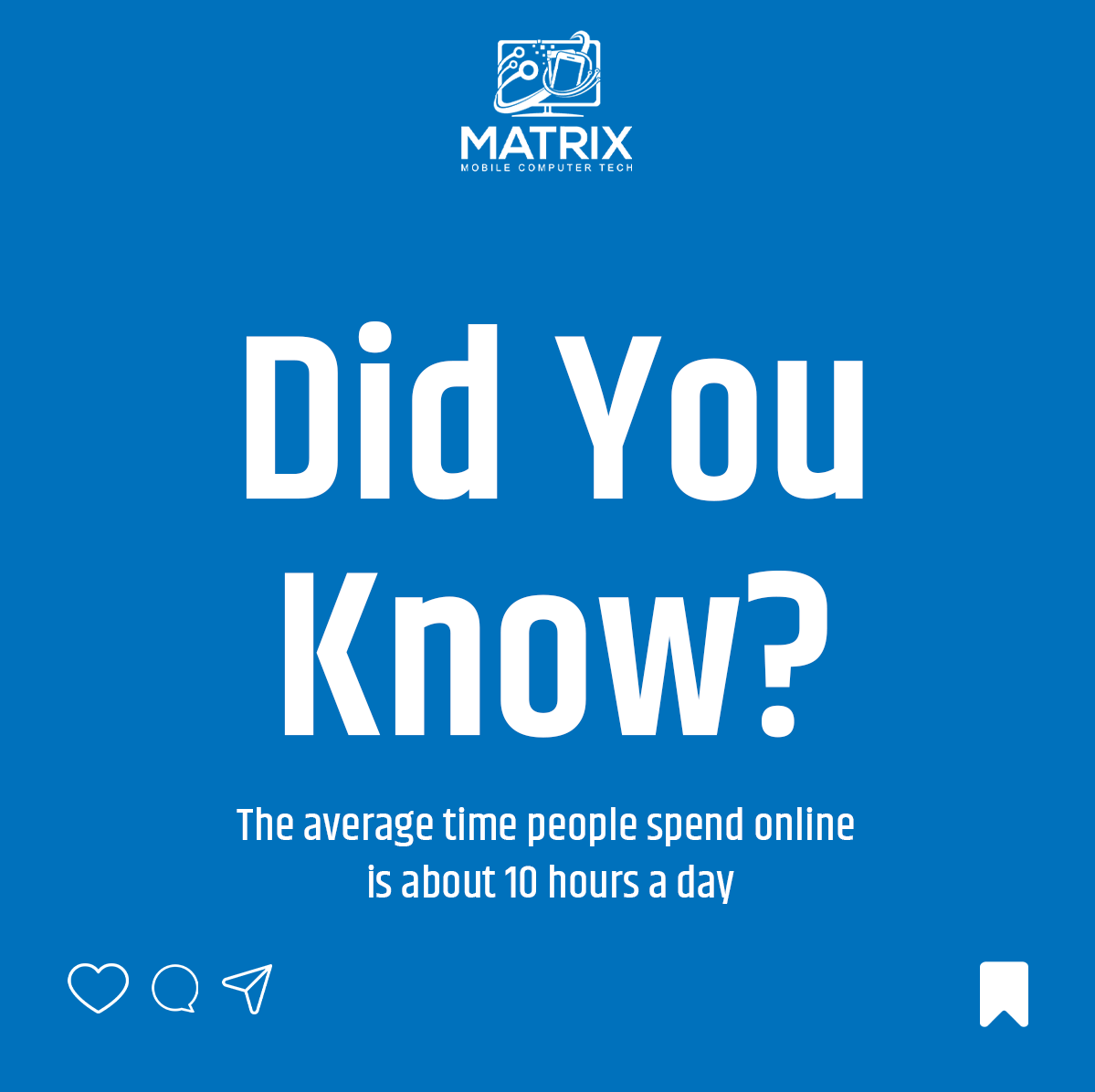 matrixmct's tweet photo. Comment Yes if you like this.

Visit us at https://t.co/U5FpgI04Ep

#matrixcomputertech  #average #time #people #cloud #spend #online #about #day #Comment #yes #like #itservices #itsupport #technology #itsolutions #it #tech #computerrepair #networking #itcompany #itproblems #USA https://t.co/Bv45F1v5IC