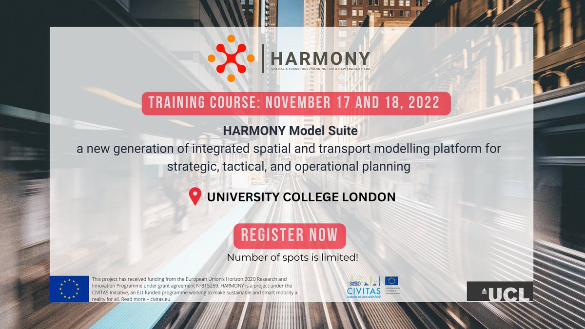 📣Its happening! HARMONY Training Course 2-day workshop 
📅November 17th and 18th, 2022 from 08:30 to 17:00
 
✍️register eventbrite.es/e/university-c… Limited spots available