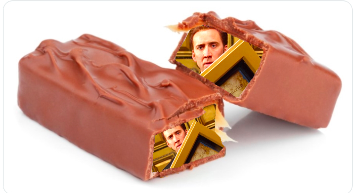 alittlehaunting's tweet photo. Parents, PLEASE make sure you check your kids' Halloween candy this year. I just found Nicolas Cage stealing the Declaration of Independence in mine. https://t.co/7QSaKxaDEr