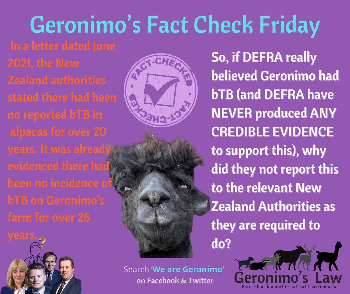 DEFRA This is ABUSE of Power, your Position, the Law and Science.

🙏💜Please help us get answers, read, sign & share our petition;

change.org/p/13-questions…

#Geronimo #remembering #geronimothealpaca #geronimoslaw #FactsNotFiction #FactCheckFriday #btb #MentalHealthAwareness