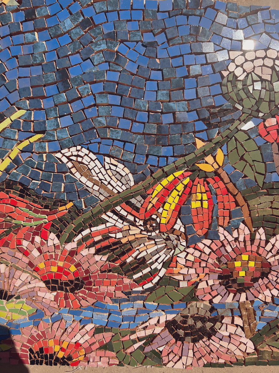 Mosaic laid out for a sculpture installation #mosaicart #mosaicartist <a href="/MunaSiddiqui/">Muna Siddiqui</a>