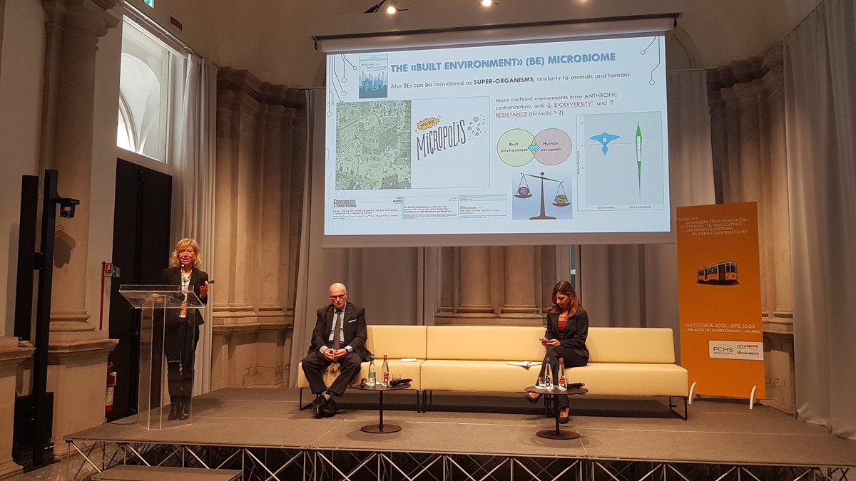 CopmaItaly's tweet photo. La Prof.ssa Elisabetta Caselli (Università di Ferrara) illustra i risultati della ricerca condotta sul #microbioma: "utilizziamo #disinfettanti chimici che aiutano nella lotta ma hanno una azione temporanea e alto impatto ambientale, la situazione è peggiorata con la #pandemia" https://t.co/XhMqUcQqQD