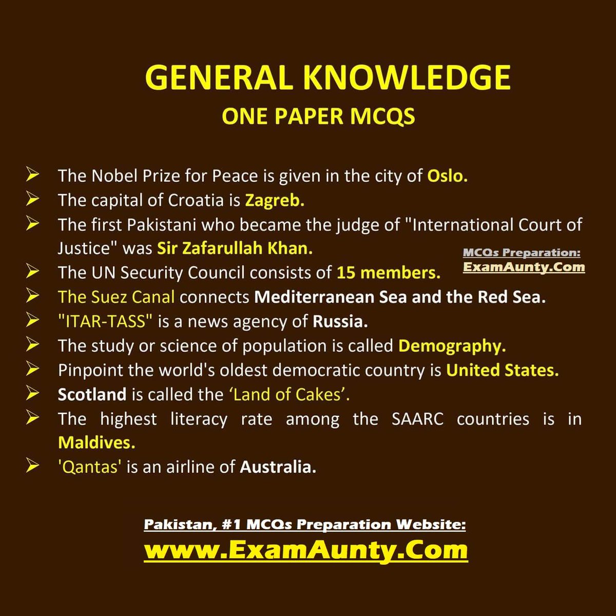 AuntyExam's tweet photo. Pakistan Studies MCQs
https://t.co/zOQ2sByl8f
For
#csspreparation #PMS #NTS #PPSC #FPSC #CSSexam #css2023 #upscaspirants #upscexam #GeneralKnowledgeMCQs #gkmcqs https://t.co/0TXkHXSpbT