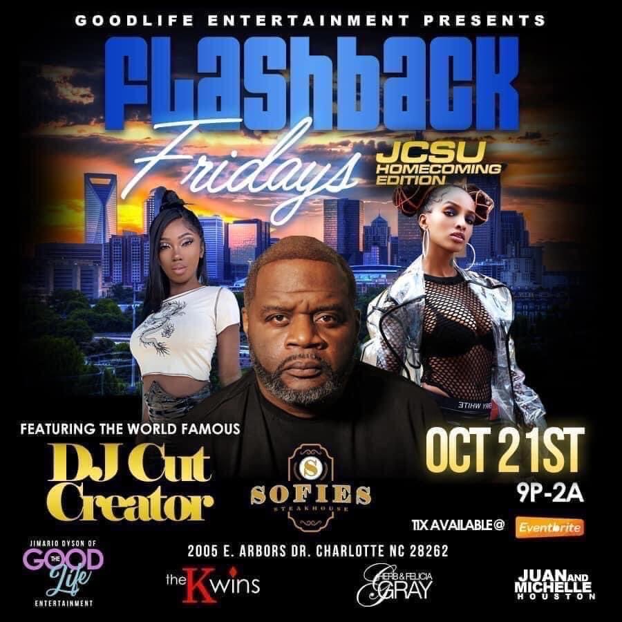 JCSU Alumni, Family And Friends!! Homecoming 2022 “Flashback Friday” returns!! feat The World Famous “Dj Cut Creator” 
Tix Eventbrite 
#jcsuhc22 #jcsuhomecoming