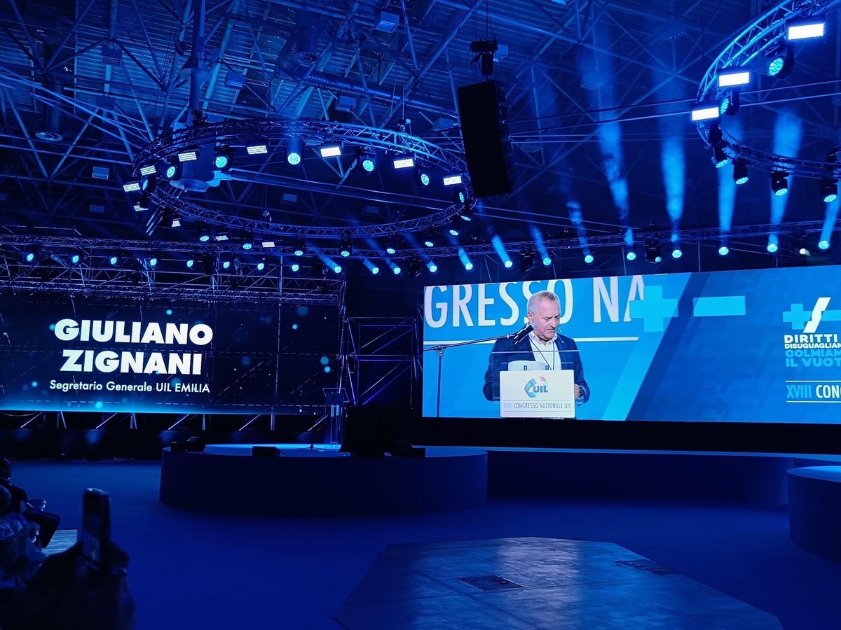 uilcesena's tweet photo. 🔵 Intervento del Segretario generale @UilER_BO , Giuliano Zignani, al XVIII congresso @UILofficial . 🔵 #piudirittimenodisuguaglianze #uil https://t.co/iptfFGvTAq