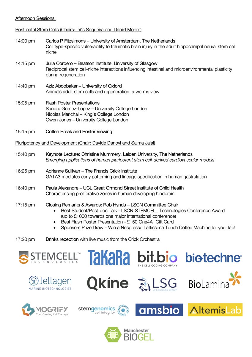 The final #LSCN2022 programme is now available.

There are a small number of places left to attend
<a href="/TheCrick/">The Francis Crick Institute</a>, or you can watch via Zoom: eventbrite.co.uk/e/5th-annual-l…

LSCN members can find the promo code by logging in at lscn.co.uk.

Thanks to all of the LSCN sponsors!