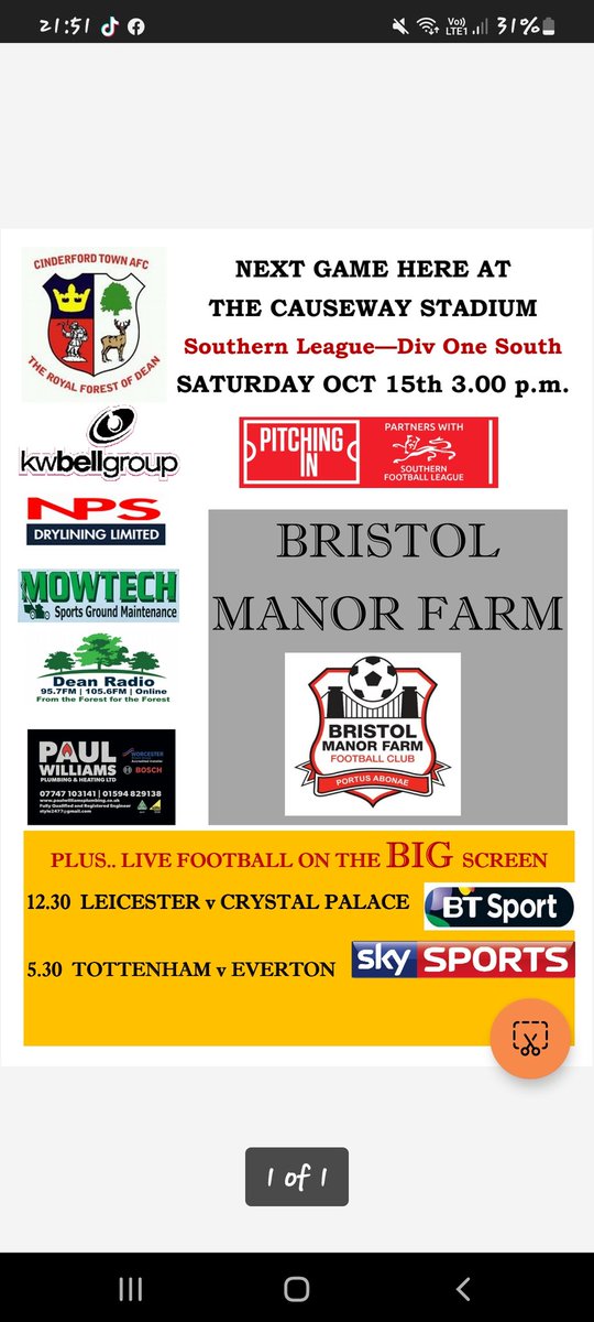 Cinderford_Town's tweet photo. Tomorrow..
Come to The Causeway and get behind the team.

@swsportsnews @SevernSport @dean_radio @NonLeagueRTs @Uknon_league 
#forestfootball #nonleague #local #glosfootball https://t.co/Y9EAw56Mnq