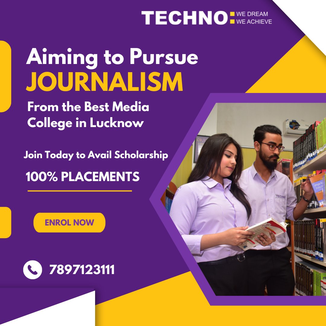 TECHNOGROUP2's tweet photo. Don't only hold a degree in Journalism but understand in-depth about various specializations of the field. #Techno helps every student to choose a  specialisation based on their interest &amp; performance. Learn beyond syllabus to become a media professional.
https://t.co/h9ux8yrhFc https://t.co/pUH6P3P19K