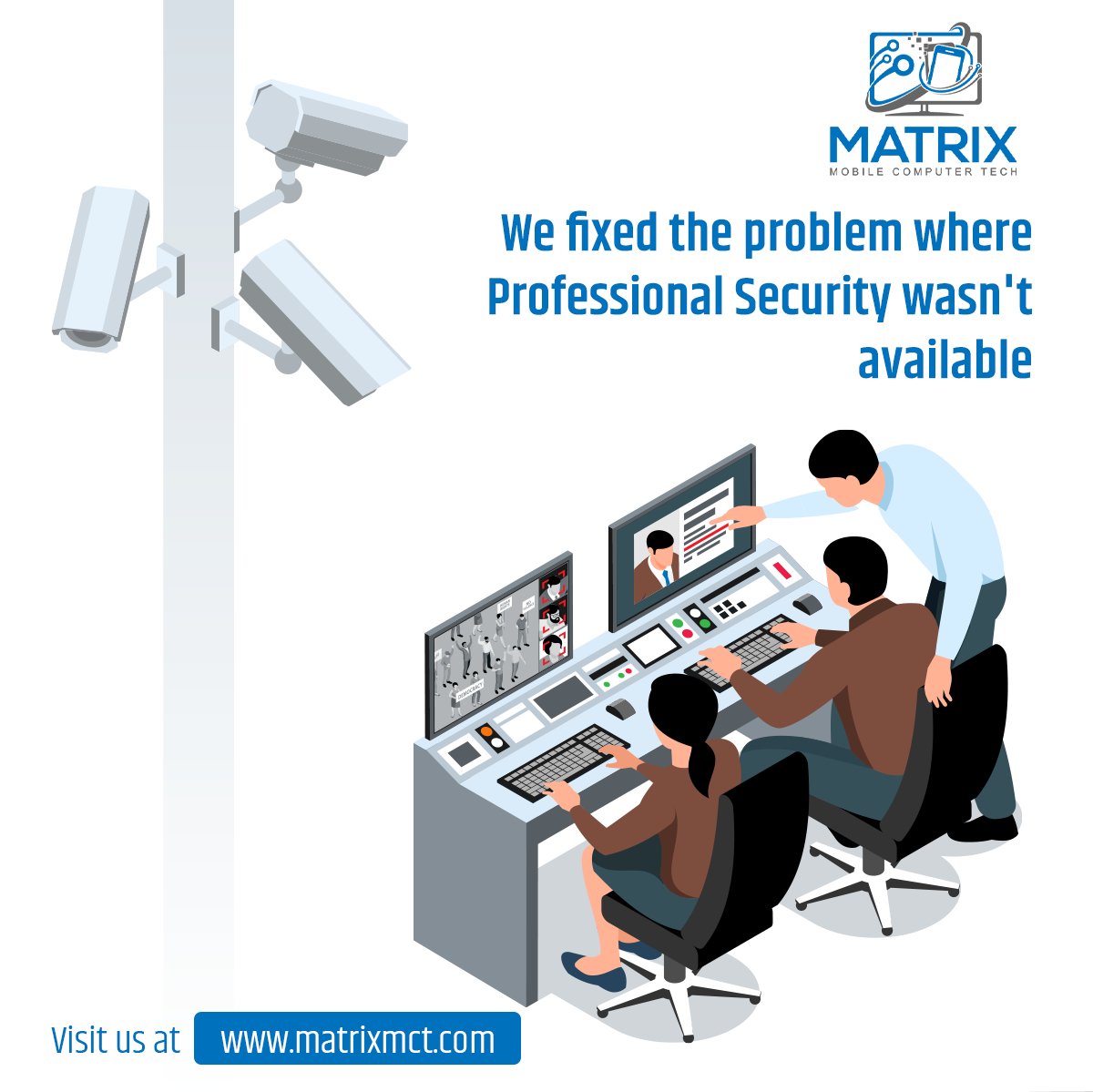 matrixmct's tweet photo. Call us to get your surveillance repaired. Our experts will come to fix the bug in your camera.

Visit us at https://t.co/U5FpgI04Ep

#matrixcomputertech #fixed #problem #professional  #computer #cloudservices #techsupport #datacenter #cabling #California #Sandeigo #USA https://t.co/HZOzh69HUx