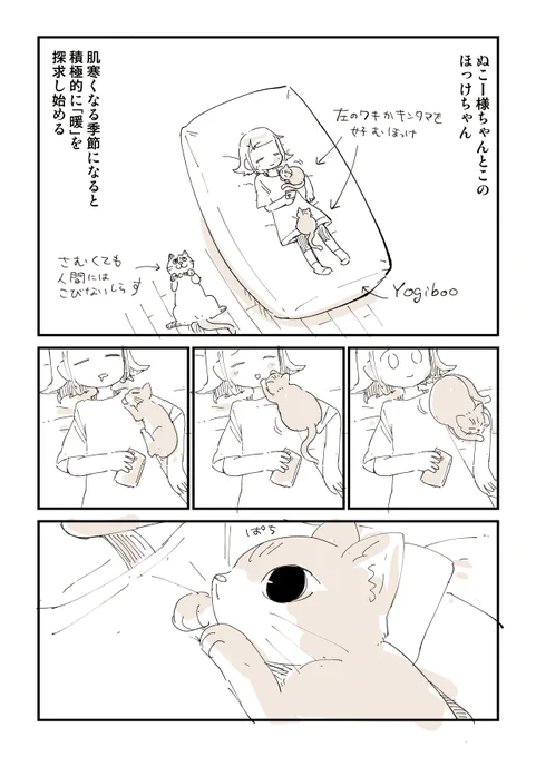 急に寒くなってきたときの猫あるある描きました 