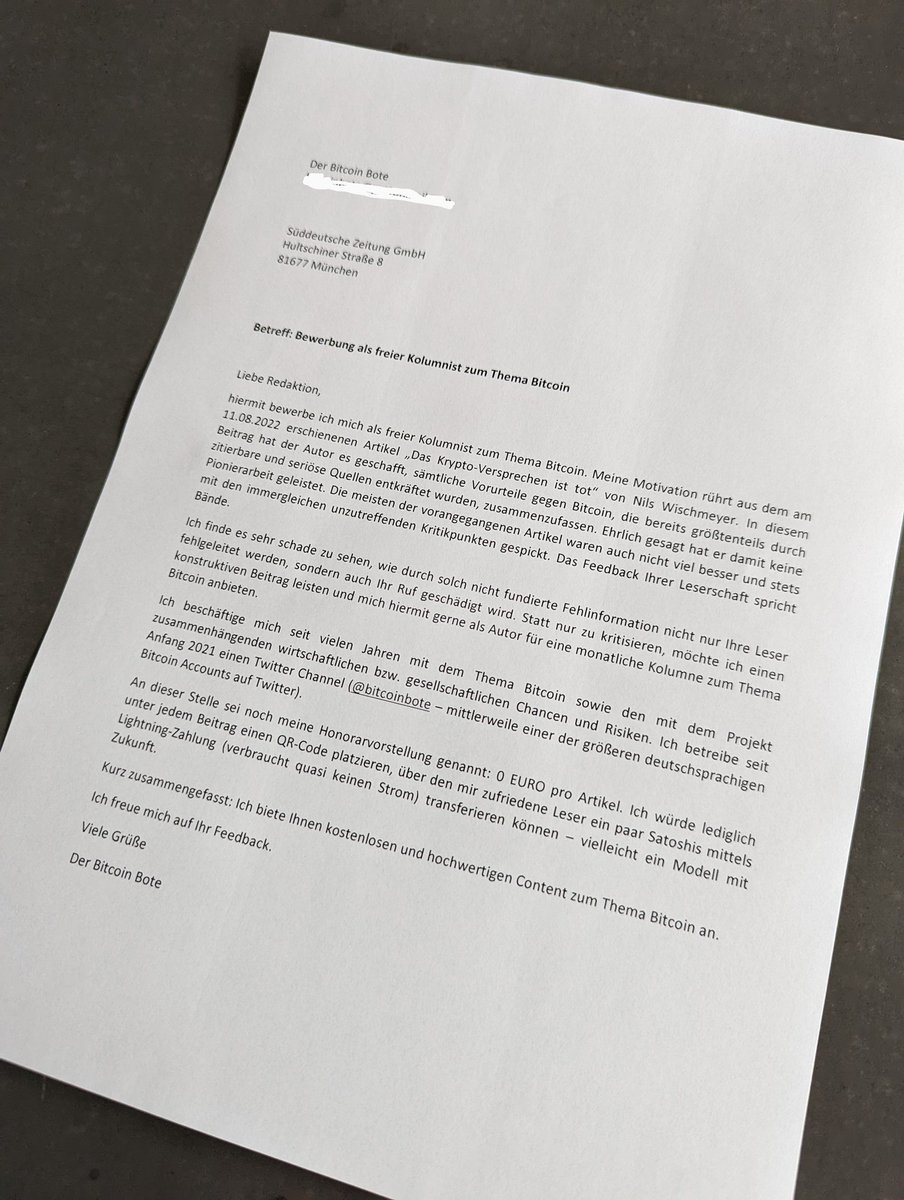 Zweiter Versuch. Hat jemand die Faxnummer der <a href="/SZ/">Süddeutsche Zeitung</a> ? Und eventuell auch jemand ein Fax, das er mir leihen könnte?