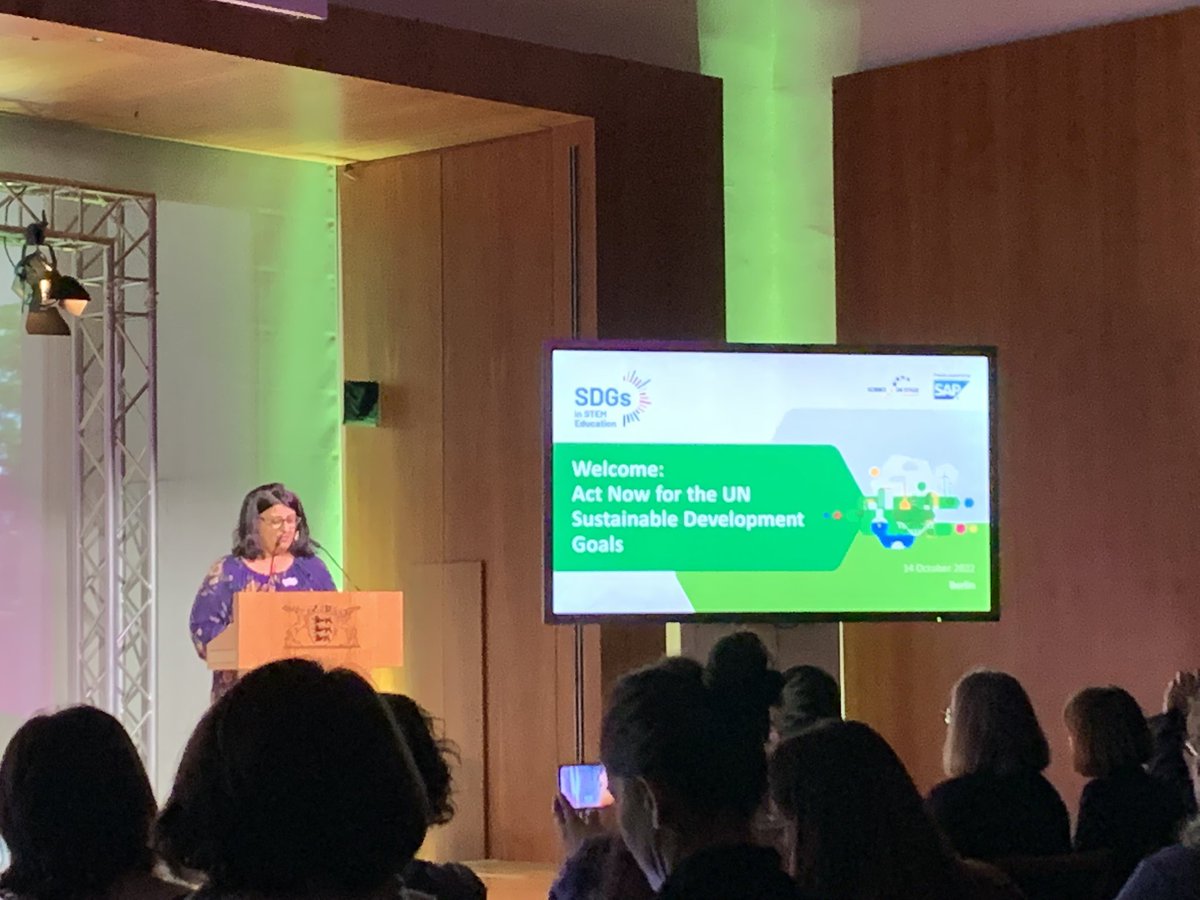 Excited to be at the launch of the new SDG materials <a href="/ScienceonStage/">Science on Stage</a> <a href="/kulvinderj/">Kulvinder Kaur Johal FCCT CSciTeach</a>