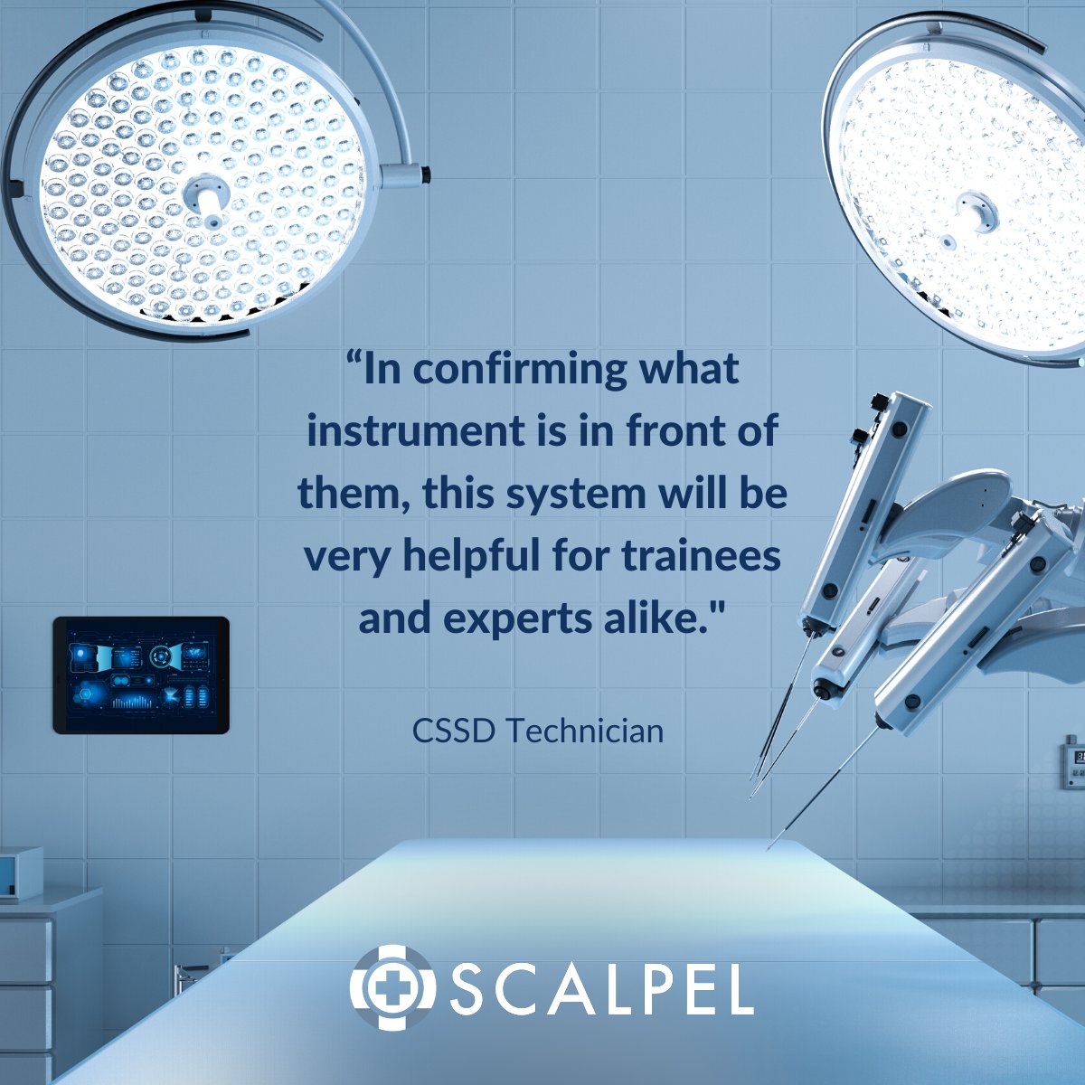 Identifying and replacing a single surgical instrument takes approximately seven minutes.

Using object recognition technology, our platform helps up-skill and empower Sterile Service Technicians to identify the correct surgical instruments, faster and more confidently.⬇️