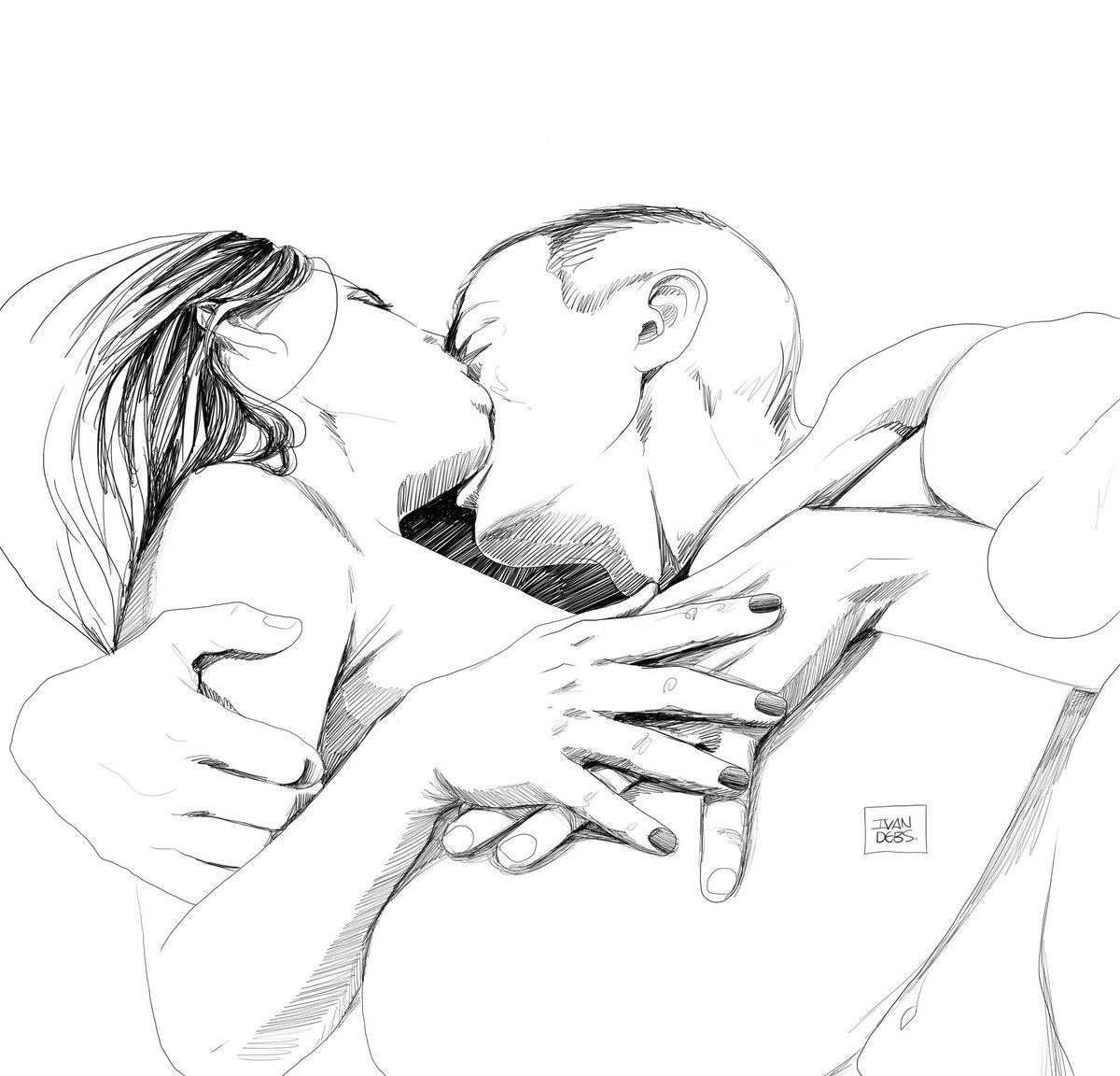 La guerre est dehors, mais ils ne se lâcheront pas, ils feront la guerre dans les draps

#erotic #eroticart #eroticdrawing #sensuality #erotica #blackandwhite #line #illustration #sketch #sex #artwork #art #lineart #womenpower #couple #bodylove #mindlove