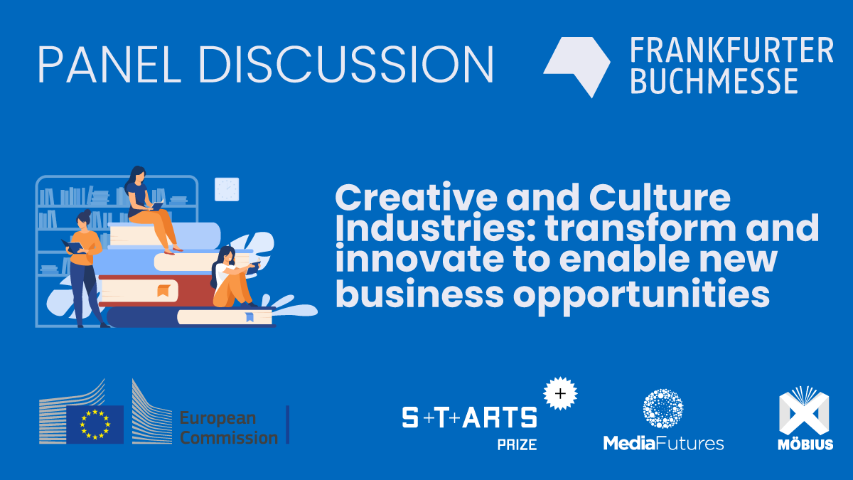 MWCapital's tweet photo. 📚 If you are attending the Frankfurter @Book_Fair next 21 October ...
... join our panel discussion "Creative & Culture Industries" w/ @startsprize & @MediaFuturesEU!
🕚11:00h
📍#fbm22 at Conference Room Brillanz, Hall 4.
#Mobiusbook 👉 https://t.co/CBwjSFC7s8
#CCIs https://t.co/fV5VbMutw1