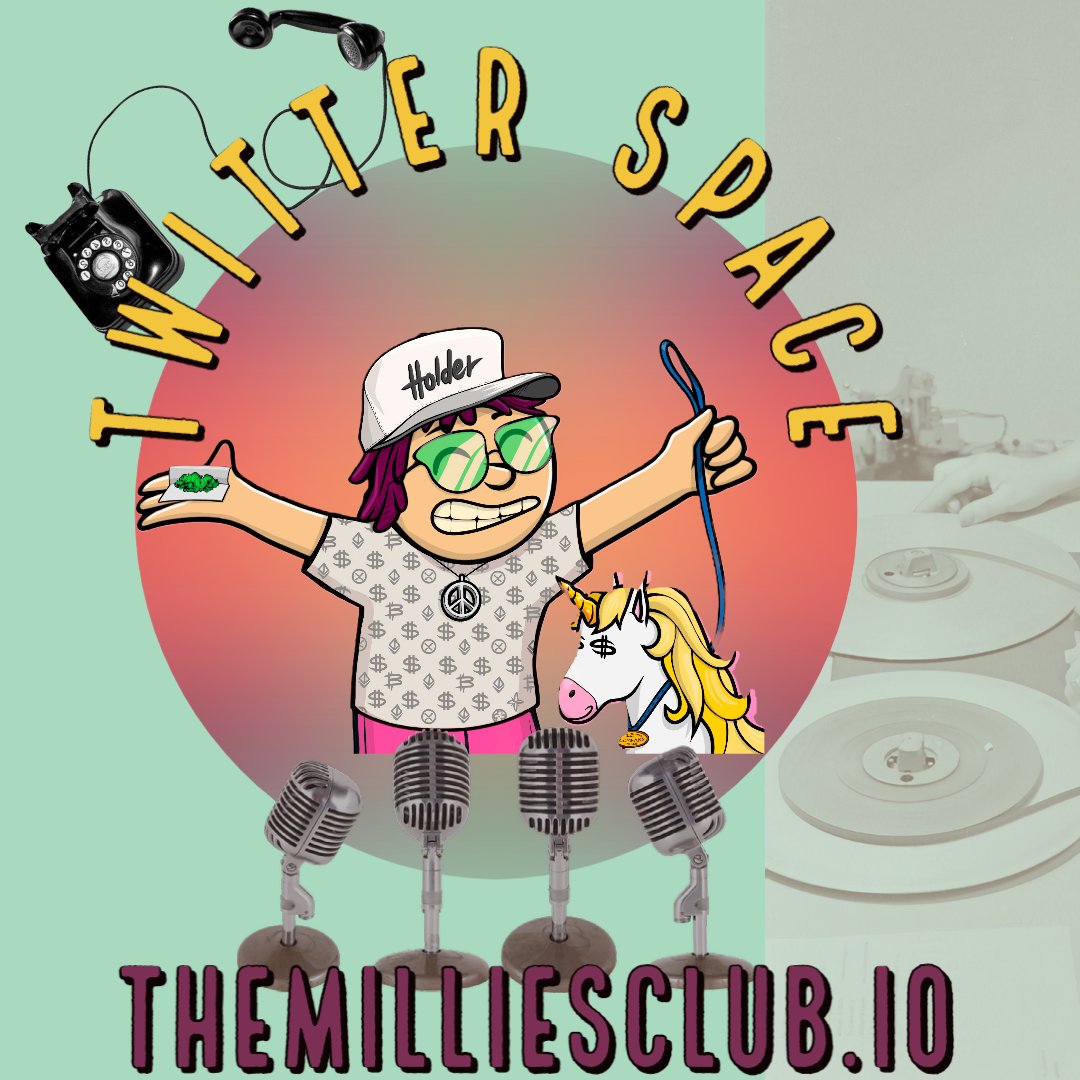 ⚡️GGZ SHILL &amp; CHILL⚡️
💫Want to win a FREE Millies Mint ? 

💫Follow: @GoodGodzNFT &amp; @TheMilliesClub 

💫Rt &amp; Tag 3 friends 

💫Be in the space below to listen to @GoblinTownGirl tell everyone about The Millies!

x.com/i/spaces/1BdxY…