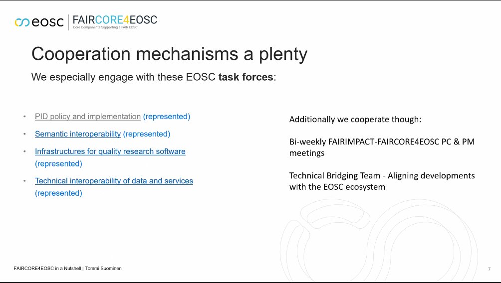 FAIRCORE4EOSC's tweet photo. Cooperation with other EOSC-related #HorizonEU projects and with the @eoscassociation is fundamental for the success of FAIRCORE4EOSC.
We are part of the expanding #EOSC family of projects and initiatives, and will contribute to making this vision a reality. https://t.co/oDGvhhSJEG