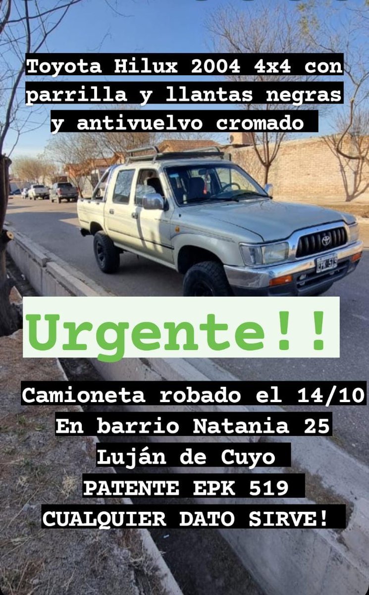 Se la llevaron hoy a las 3 20 AM ... Por favor difundir