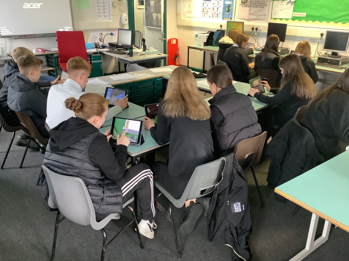 What a nice way to end the term!  S3  have been creating their own businesses over the last few weeks.  Now they are creating their premises in Minecraft!  While listening to seasonal music - Christmas 😳