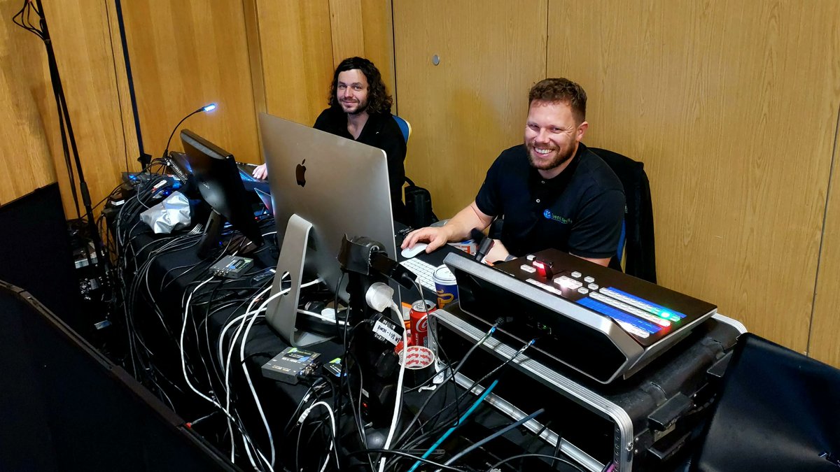 The unsung heroes of all #UCISA events... Gary, Phil and the team at @T5eventmedia did another sterling job at our #DIG22 conference this week, and we are grateful as always for their superb AV management! #appreciationpost #AV #audiovisual #conference #events