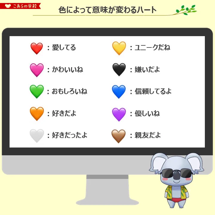 ハートの色で意味が違う！？アメリカの人とメールするときは気を付けよう！