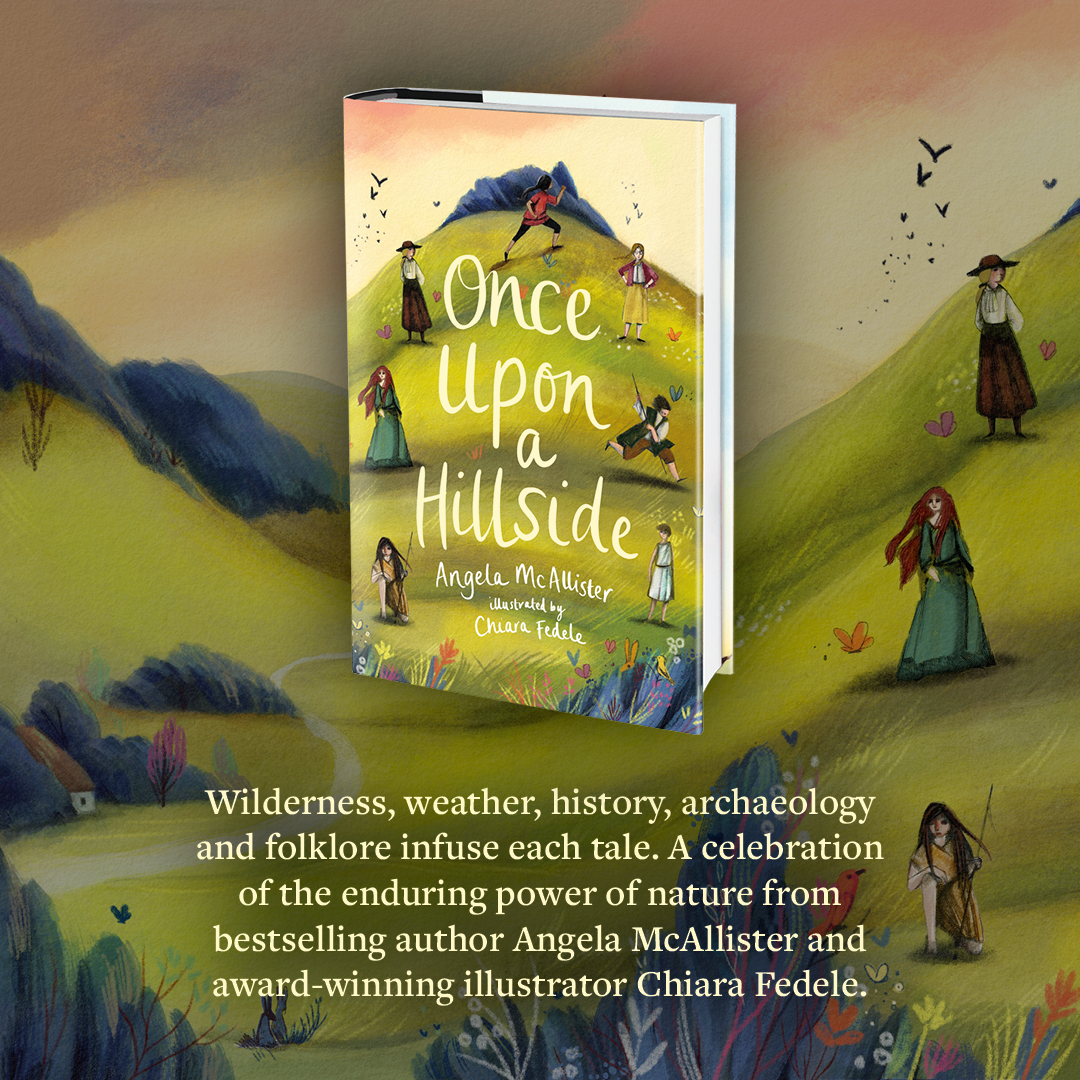 We're taking signups to the blog tour for #OnceUponAHillside by Angela McAllister & illustrated by Chiara Fedele Time passes: one hillside, seven stories, six thousand years 🌳 Spots available in early Nov. Just email polly@headofzeus.com for your chance to be involved!