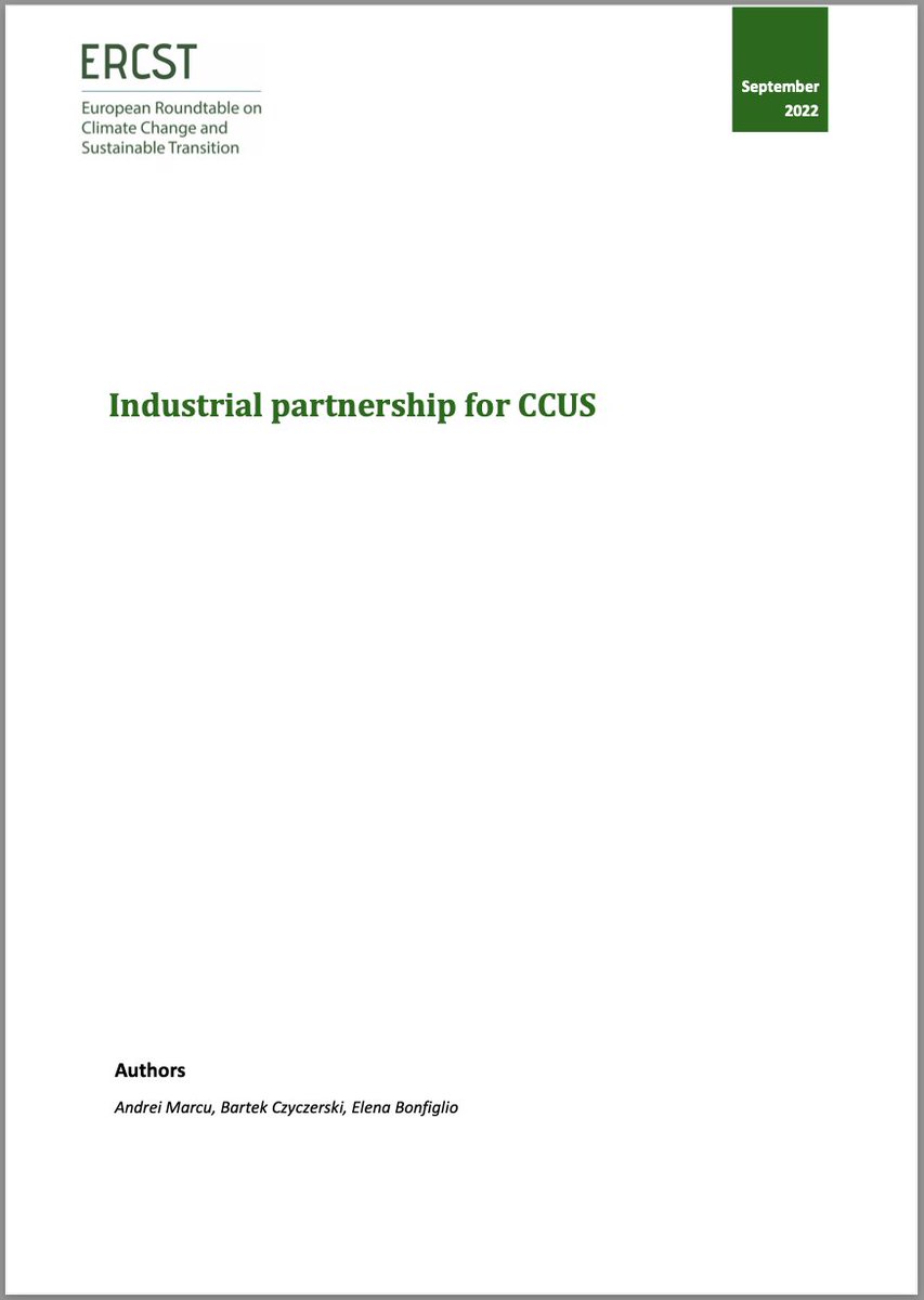 💥 OUT NOW 💥 📝 Paper: Industrial Partnership for CCUS ❓ Is an industrial partnership for CCUS in the EU needed? ❓ What might be the objectives of such a partnership? ➡️ Read more: ercst.org/industrial-par… #CCUS