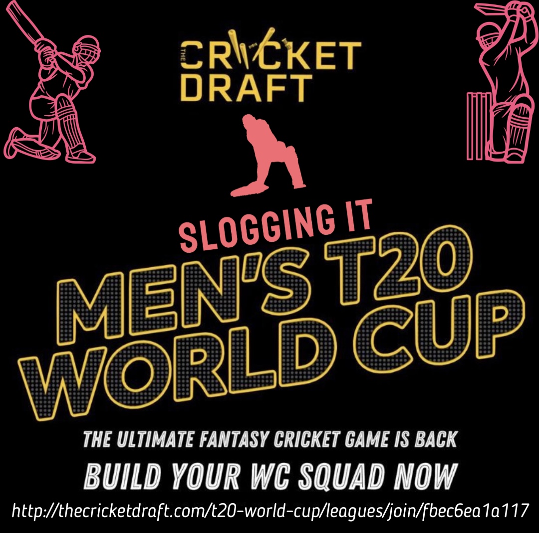 sloggingitpod (@sloggingitpod) on Twitter photo Build your squad now via the 🔗 in our bio and take on listeners from Slogging It from around the world:
ow.ly/otUS50L9JQN
🏏$2m budget
🏏Build a squad of 15 players
🏏Pick from the best in the world
🏏Free to play
🗓️Create your team ahead of Gameweek 1 on 22nd October Build your squad now via the 🔗 in our bio and take on listeners from Slogging It from around the world:
ow.ly/otUS50L9JQN
🏏$2m budget
🏏Build a squad of 15 players
🏏Pick from the best in the world
🏏Free to play
🗓️Create your team ahead of Gameweek 1 on 22nd October