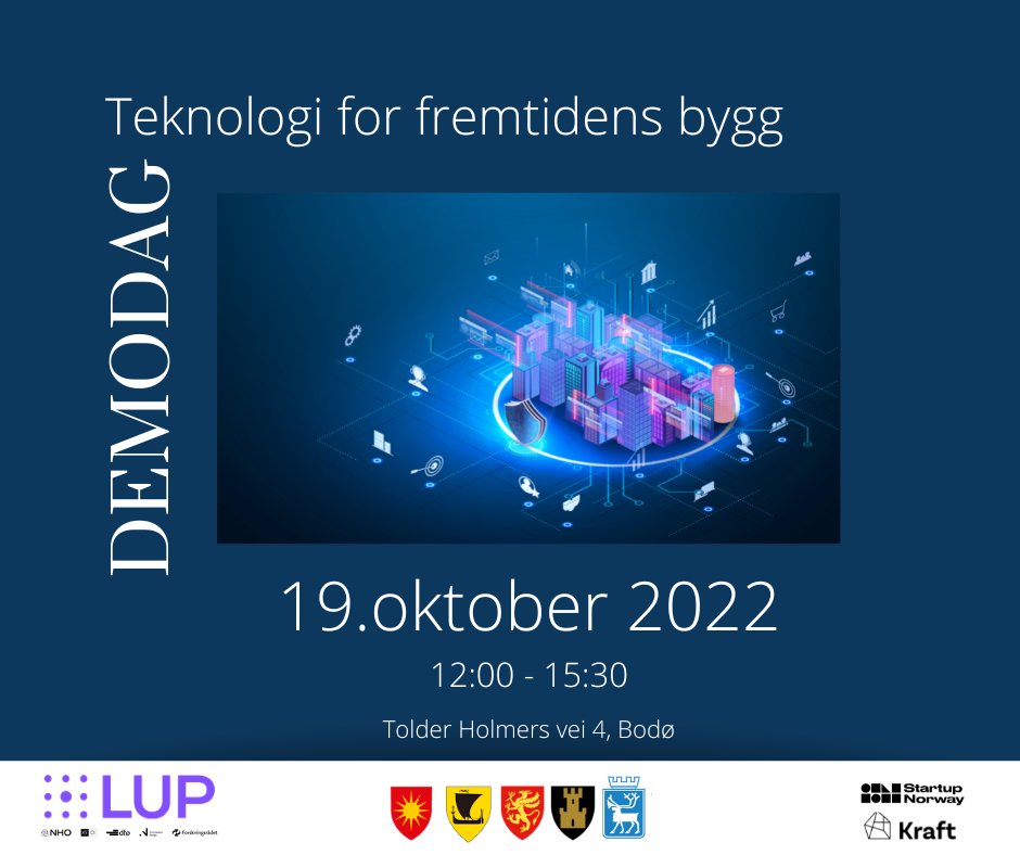Bli med på demodag under Arctic Innovation Week, både digitalt og fysisk i Bodø 🚀🌌

Hør fra Nord-Norges største offentlige aktører presentere sin eiendomsportefølje og se 🔟 startups innen eiendomsteknologi presenterer sine løsninger 🏘️

Meld deg på: innovativeanskaffelser.no/.../demodag.../