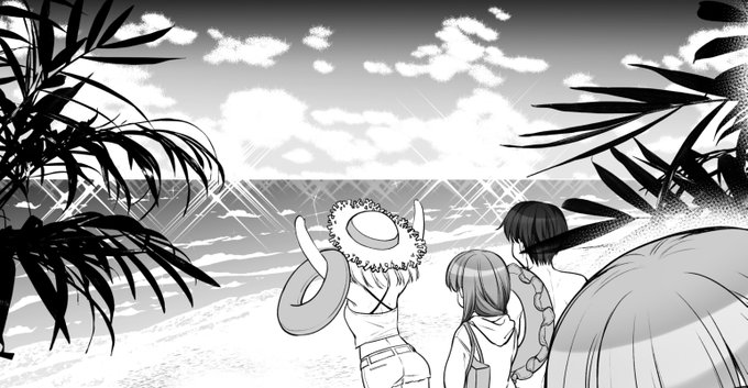 夏はとうに終わったのに夏描いてた…えへへ
楽しい～😚

お湯溜まったからまったり湯舟はいってくる～
もち飲み物もってく… 