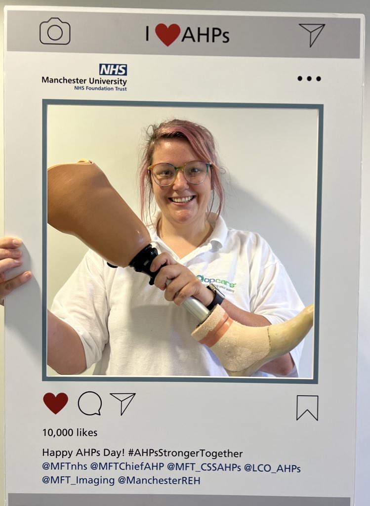 Happy AHP day to my fellow AHPs! A day to celebrate everyone’s hard work in providing the best patient care across Greater Manchester and beyond. Teamwork makes the dream work 💃🏼👩🏻‍⚕️🦿🦾🏥 <a href="/MFTnhs/">MFT NHS</a> <a href="/MFT_CSS/">MFT_CSS</a> @MFTChiefAHP <a href="/MFT_CSSAHPs/">AHP's at MFT</a> <a href="/LCO_AHPs/">LCO AHPs</a> @BAPO2 <a href="/The_HCPC/">HCPC</a> <a href="/AbilMattersGrp/">Ability Matters Group</a>