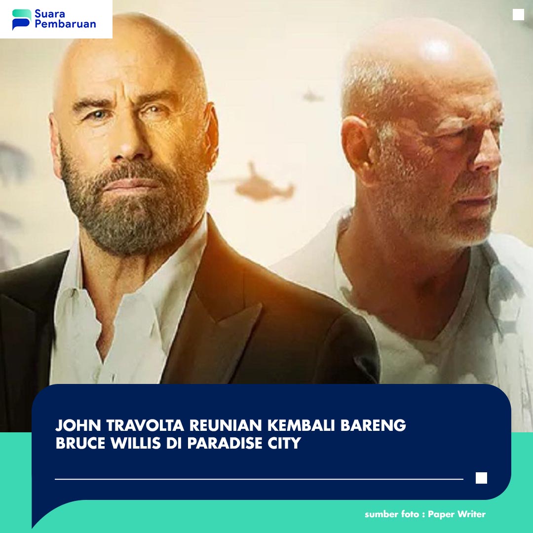 SuaraPembaruan's tweet photo. Film “Paradise City” merupakan momen kembalinya John Travolta dan Bruce Willis dalam satu skenario film setelah sebelumnya di tahun 1994 mereka berdua berada dalam satu film.
#SuaraMuda #SuaraPembaruan #FilmBoxOffice
https://t.co/PF92EL8xrR https://t.co/DEyYuUzW6K