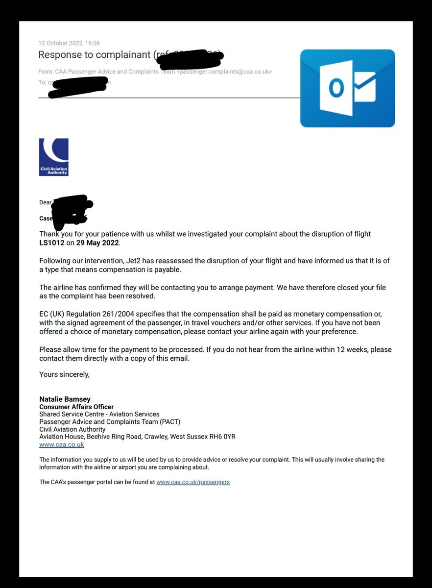 icantbake's tweet photo. @jet2tweets  is there anyone able to deal with this? Initially refused compensation for over a four hour delay, CAA have now investigated and after reassessment by Jet2 compensation has been agreed, I don't feel we should have to wait a further 12wks! Now 23 weeks post travel https://t.co/P5vxOq1f3F