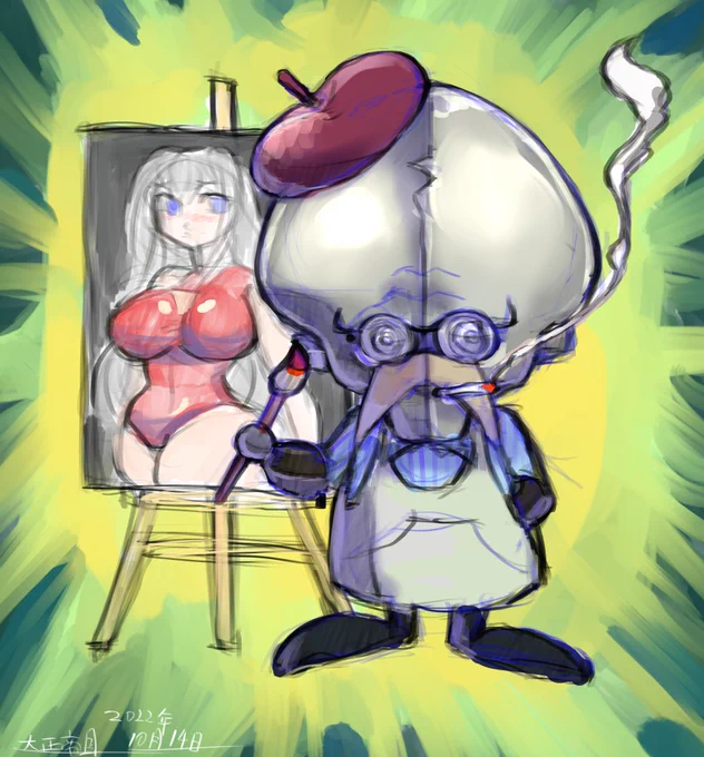 そのうち絵を描く事さえ面倒くさくなって、絵を描くAI、お絵描きAIを作ったのです。さらにAIは人間が見たいと言う絵を描き続けました、そして人間は描く必要が無くなって毎日が日曜日になって… 