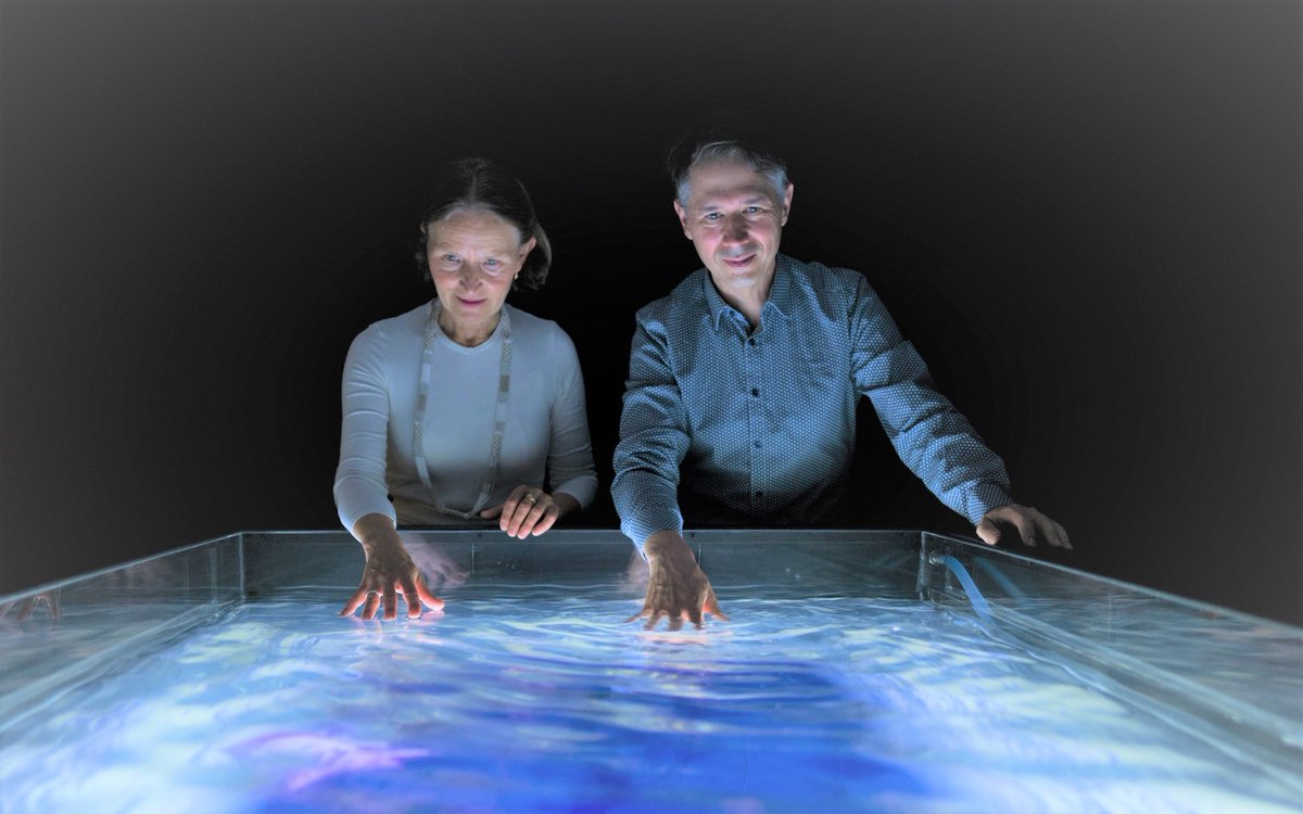 ooeculture's tweet photo. Congratulations! Christa Sommerer und Laurent Mignonneau just received the BEN 2022 Award for outstanding achievements in the visual arts at the B3 Biennale in Frankfurt! 🥳

🗣️ Curator Genoveva Rückert: "The award is a well-deserved tribute to their life's work [...]." https://t.co/BgHXppeCoC