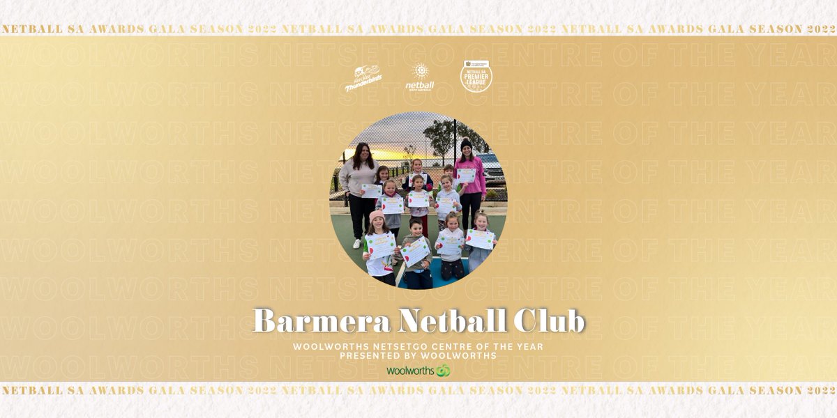The Barmera Netball Club are our inaugural recipients of the <a href="/woolworths/">Woolworths</a> NetSetGO Centre of the Year! 👏😍 READ: bit.ly/3yAFRI3 #NSAAwards22