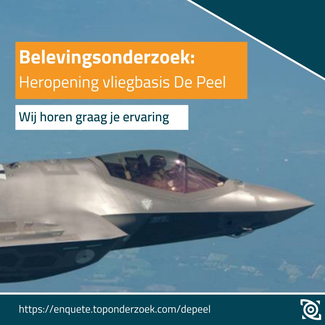 𝗛𝗲𝗿𝗼𝗽𝗲𝗻𝗶𝗻𝗴 𝘃𝗹𝗶𝗲𝗴𝗯𝗮𝘀𝗶𝘀 𝗗𝗲 𝗣𝗲𝗲𝗹

Meedoen kan via de volgende link:
lnkd.in/eazhYZ3p

De vragenlijst zal beschikbaar zijn in de middag.

Meer informatie is te vinden via: lnkd.in/eJaiPzZ2

#onderzoek #belevingsonderzoek #vragenlijst #depeel