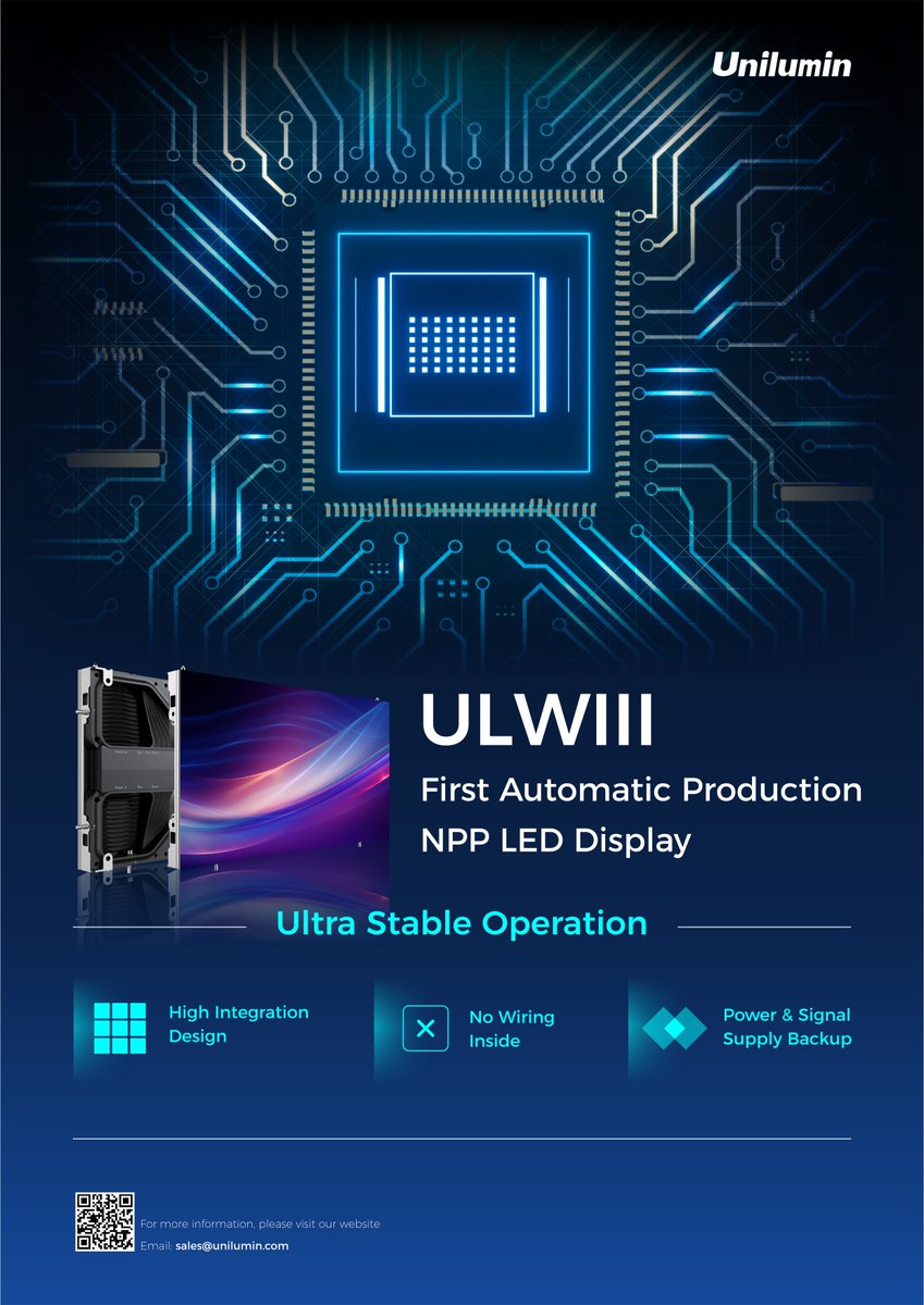 Unilumin ULWIII performs brilliantly with reliable stability brought by high integration design. There’s no wiring inside, receiving card and hub card two in one, and power supply and signal supply backup is fully supported, guarding each critical mission.