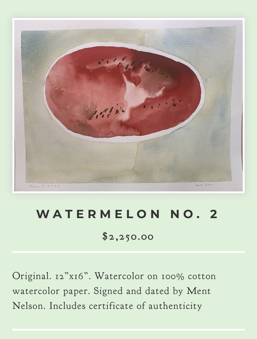 mentnelson's tweet photo. If anyone is interested, this original watercolor painting is available here: https://t.co/hSoAbY4162 So far, I have sold over 20 original works. Only 2 remain on my website. Prints of my work are also available https://t.co/5PeF7weUm5