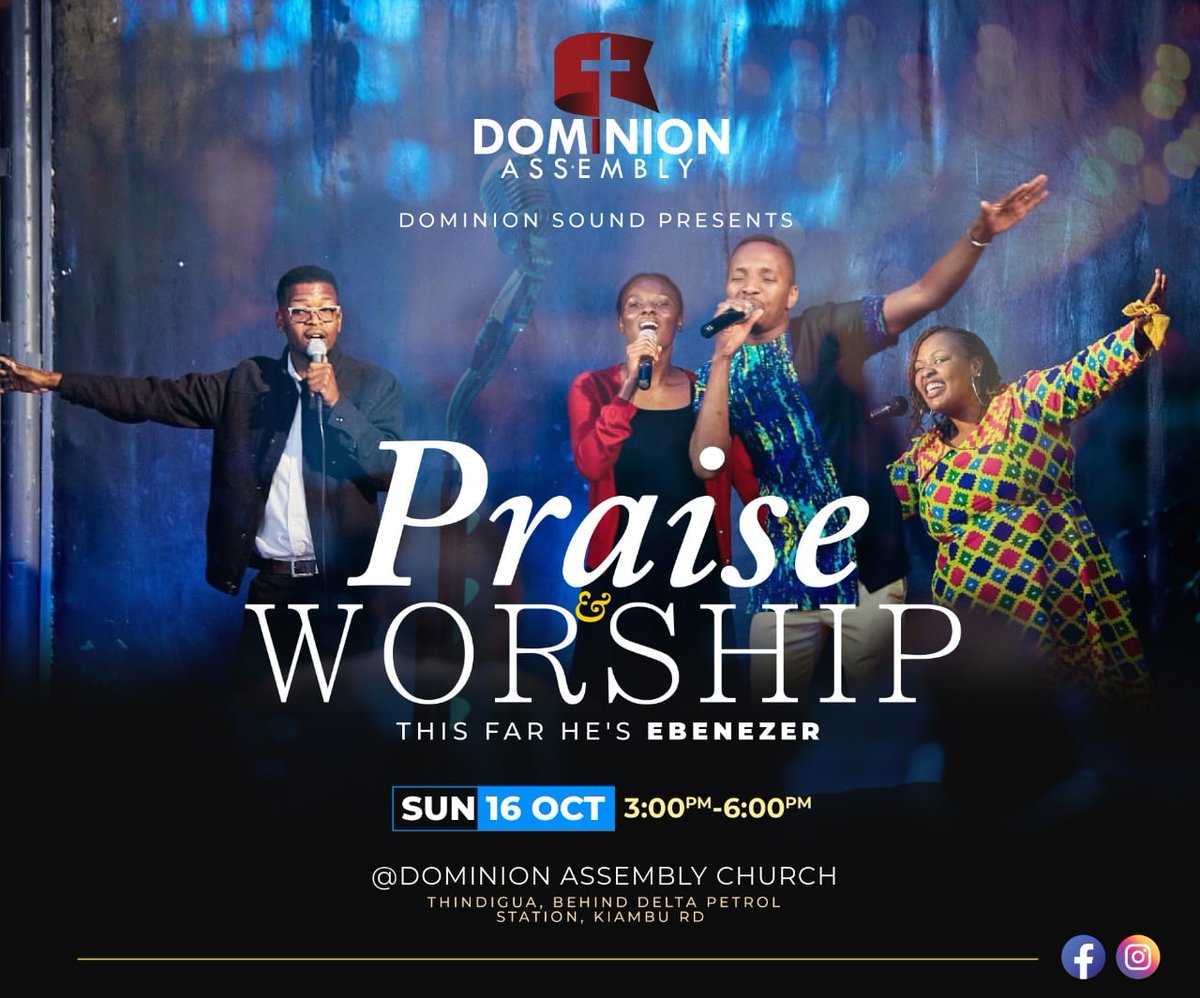 DominionAssemb3's tweet photo. Dominion Sound 
Presents
PRAISE &amp; WORSHIP EXPERIENCE 
Mark the date
Date: 16th October 2022 Sunday 
Time: 3:00Pm to 6:00Pm 
I Samuel 7:12 NKJV
Then Samuel took a stone and set it up between Mizpah and Shen, and called its name Ebenezer, saying, “Thus far the Lord has helped us.” https://t.co/LvU7W7bbnA