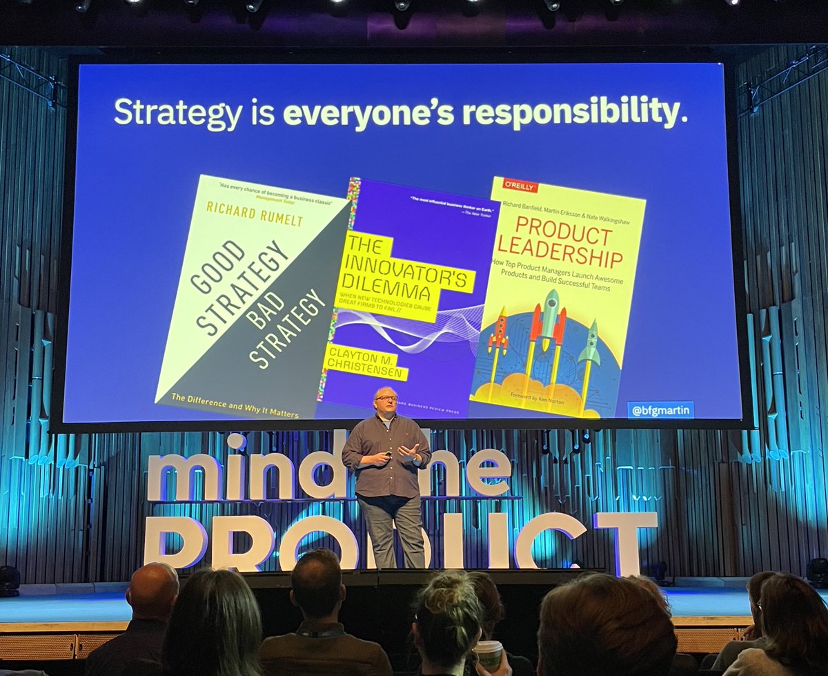 “Strategy is hard work, but that doesn’t mean you can avoid it. You can’t just sit around and wait for the director of product or CEO to do it.” <a href="/bfgmartin/">Martin Eriksson</a> #mtpcon