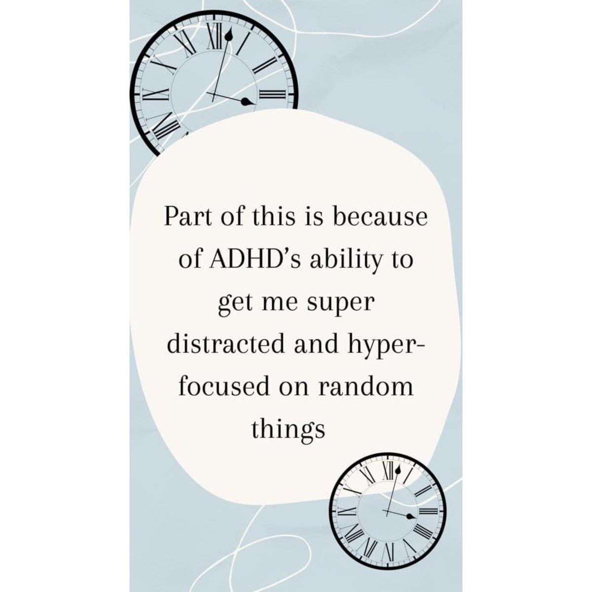JessHoskins_'s tweet photo. Topic 3 on #ADHD experiences: Time
#ADHDAwarenessMonth #adhdtwitter #adhdinformation https://t.co/mJR6fT7Xeh