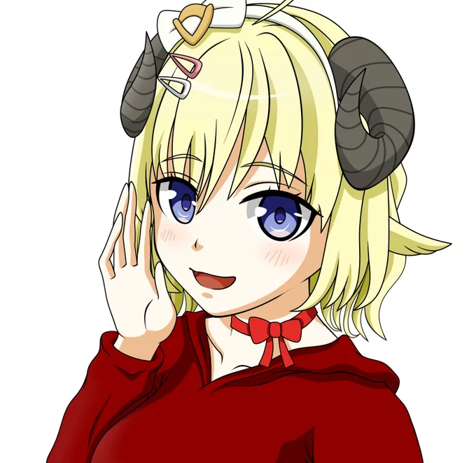 せっかくなので明るいバージョンもちなみに服はDEVOURのキャラの服装です#つのまきあーと 